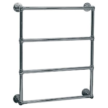 Lefroy Brooks Classic Wall Mounted Ball Jointed Heated Towel Rail (838Hx686W) - Silver Nickel