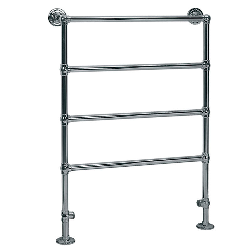 Lefroy Brooks Classic Floor Mounted Ball Jointed Heated Towel Rail (953Hx686W) - Chrome