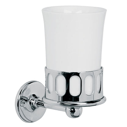 Lefroy Brooks Classic Bone China Mug & Holder - Silver Nickel