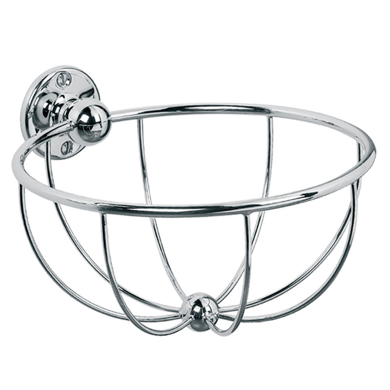 Lefroy Brooks Classic Circular Wire Sponge Basket - Antique Gold