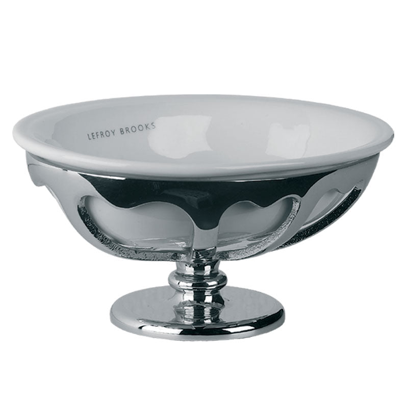 Lefroy Brooks Classic Free Standing Bone China Soap Dish & Holder - Chrome