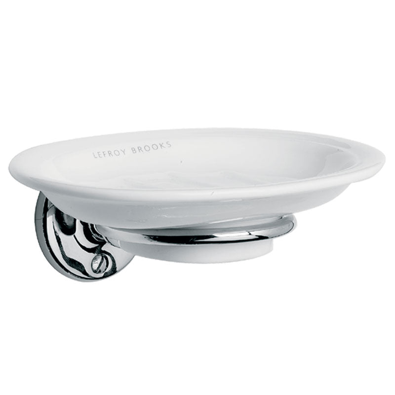 Lefroy Brooks Edwardian Ceramic Soap Dish - Chrome