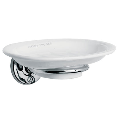 Lefroy Brooks Edwardian Ceramic Soap Dish - Silver Nickel