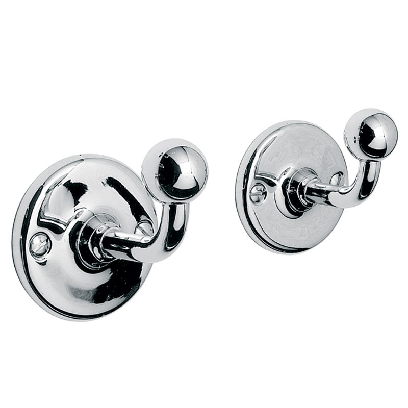 Lefroy Brooks Edwardian Robe Hooks Antique Gold (pair)
