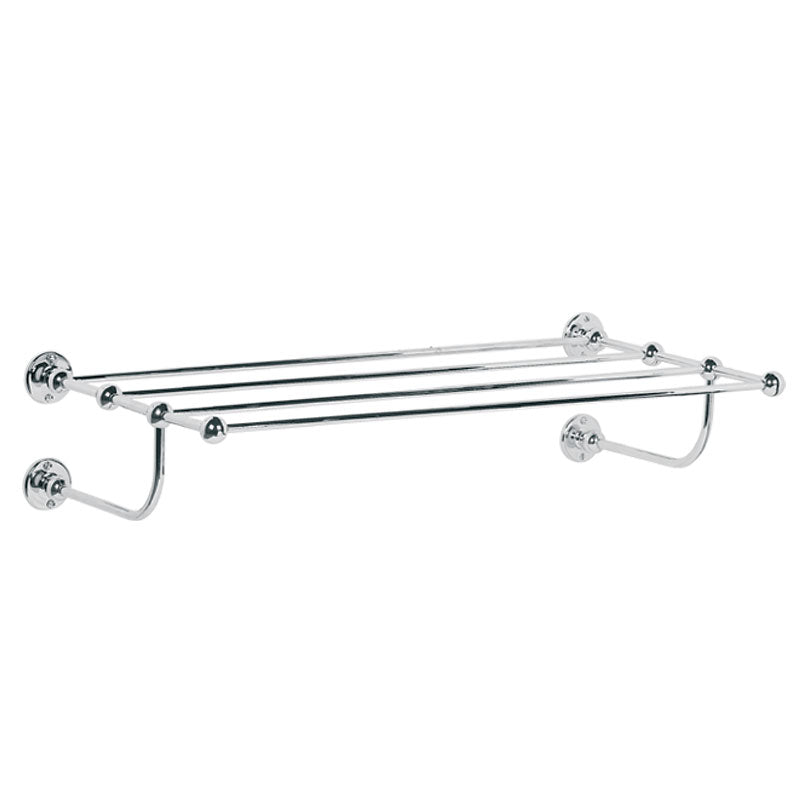 Lefroy Brooks Classic Bathroom Towel Shelf - Silver Nickel