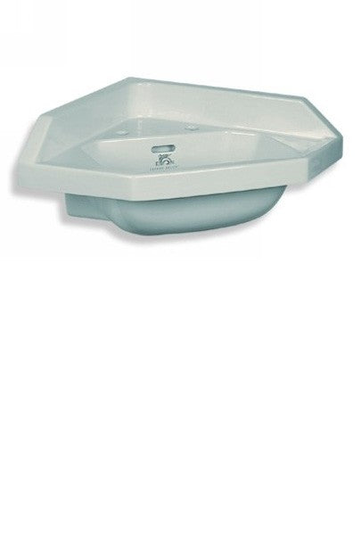 Lefroy Brooks Charterhouse Corner Cloakroom Basin - White