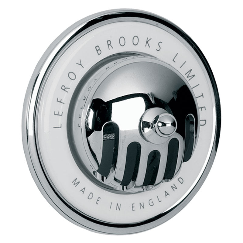 Lefroy Brooks Classic Grated Bath Overflow - Silver Nickel