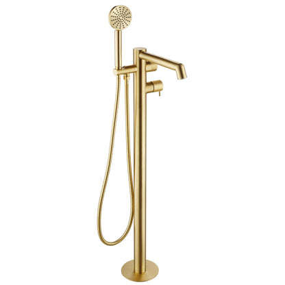 Just Taps Plus Floor Standing Bath Shower Mixer with Lever and Kit