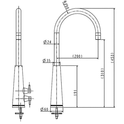 Just Taps Plus Livaro Sink Mixer, Swivel Spout in Chrome finish