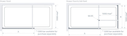 Lakes Cannes 700 x 2000mm Wetroom Shower Panel 10mm