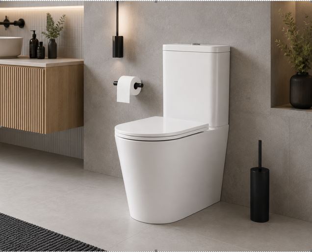 Luxe 610 Rimless Close Coupled Toilet with Soft Close Seat