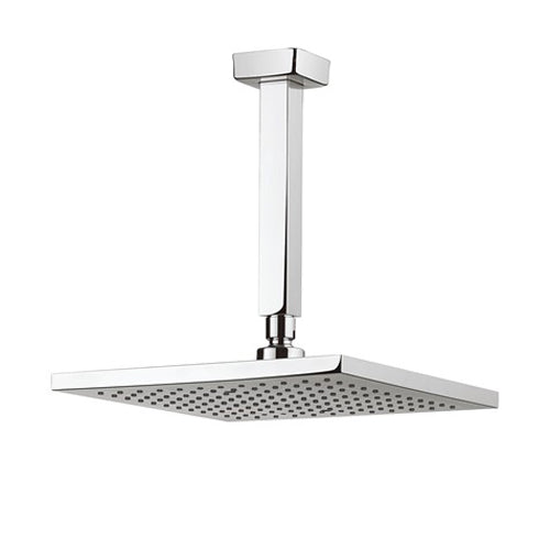 Crosswater Planet Square Fixed Head with 200mm Ceiling Arm