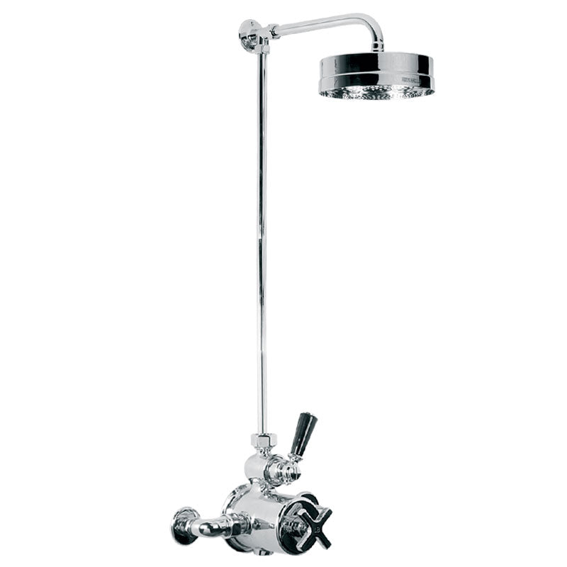 Lefroy Brooks Mackintosh Shower Valve with Riser & 8" Rose - S/Nickel