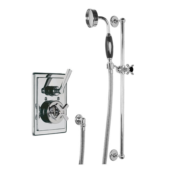 Lefroy Brooks Mackintosh Shower Valve & Slide Rail Shower Kit - Chrome