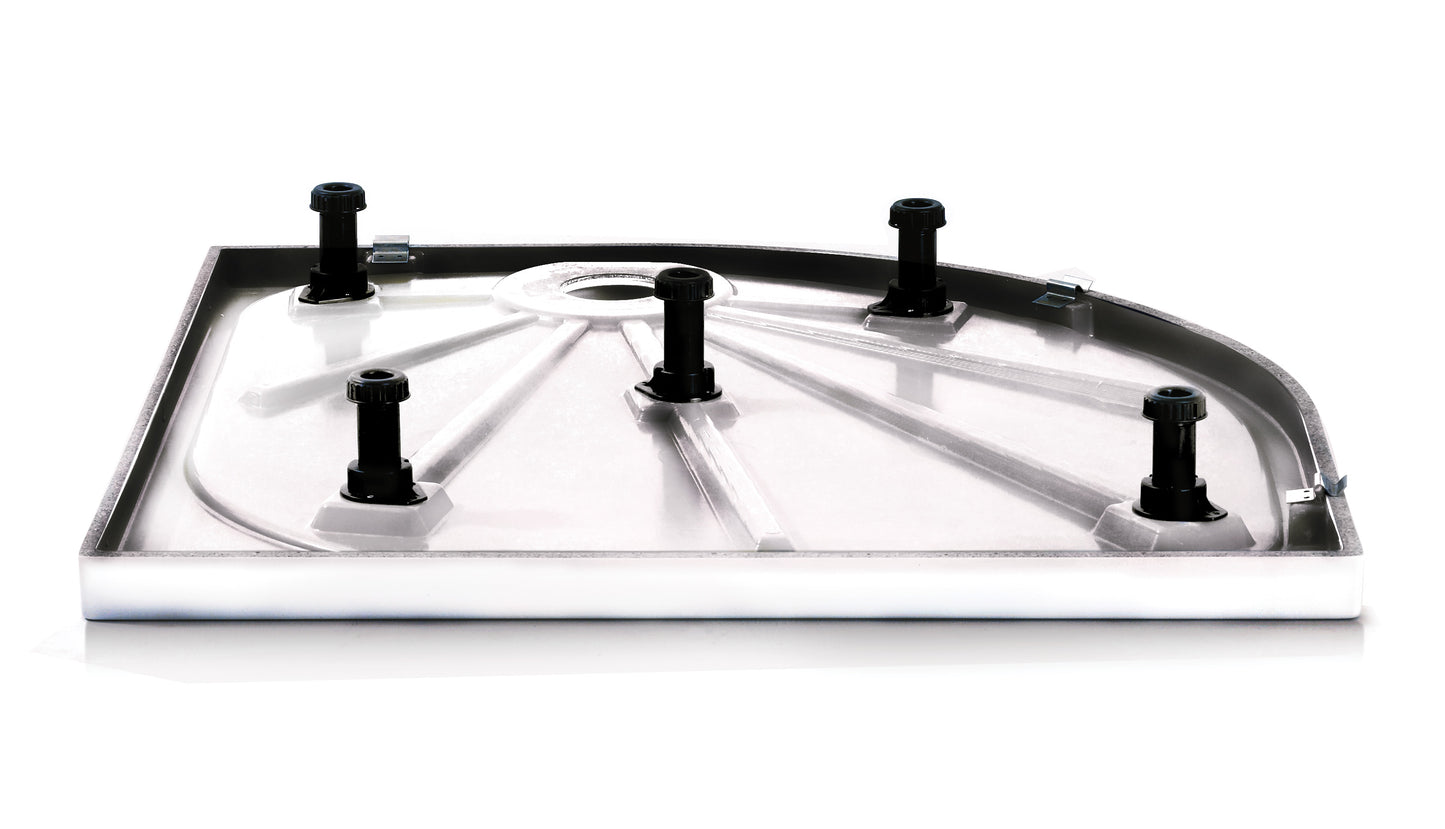 Merlyn MStone Offset Quadrant Shower Tray Panel Set Including legs & Plinth
