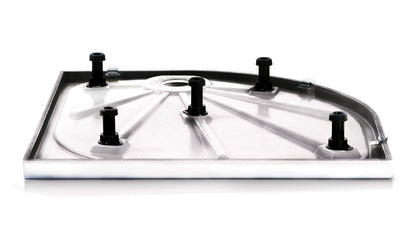 Merlyn MStone Offset Quadrant Shower Tray Panel Set Including legs & Plinth