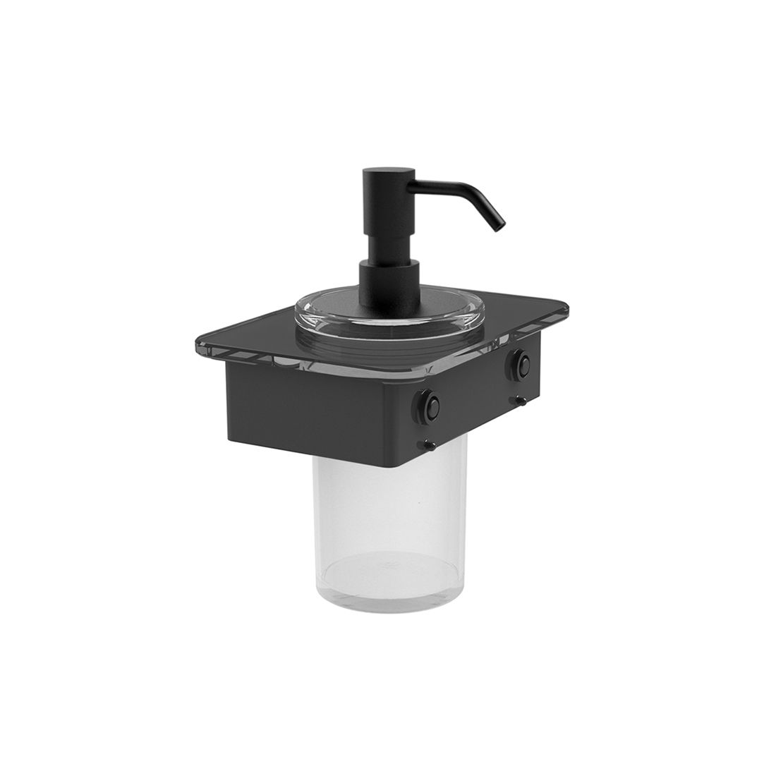 Vado Soap Dispenser with 150mm Black Glass Shelf