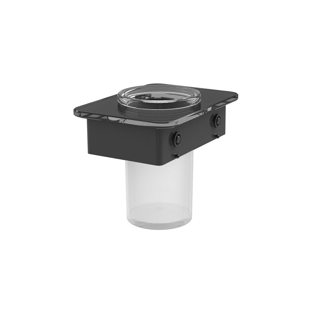 Vado Frosted Glass Tumbler with 150mm Black Glass