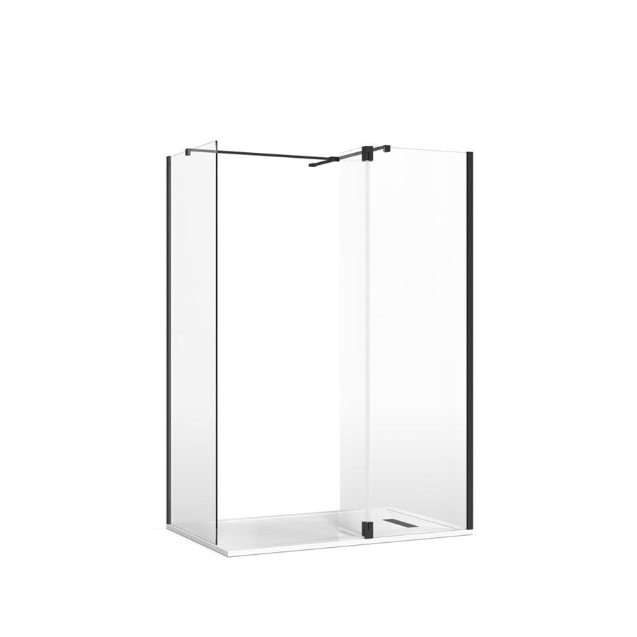 Crosswater Gallery 8 Corner with Hinged Deflector (T Bracing Bar)