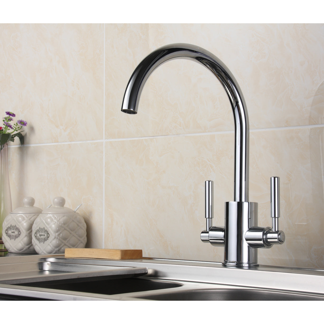 Just Taps Plus Newbury Sink Mixer, Swivel Spout