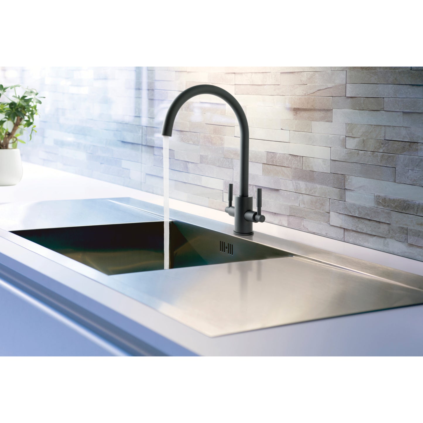 Just Taps Plus Newbury Sink Mixer, Swivel Spout