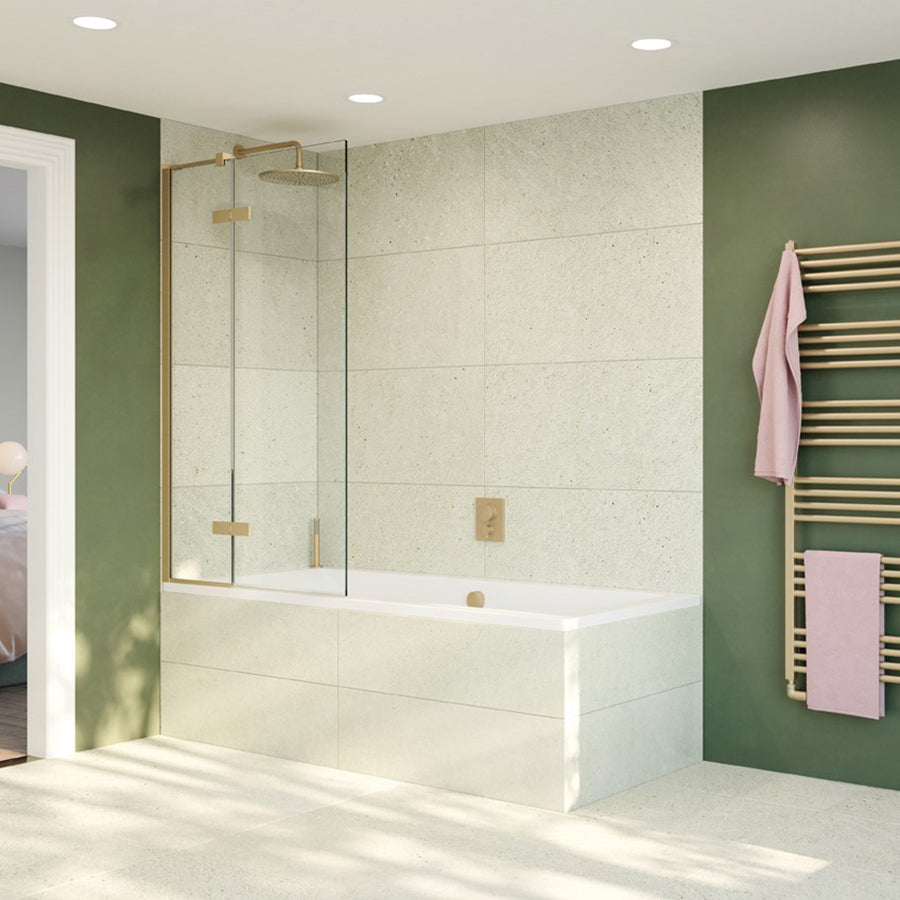 Crosswater Optix 10 90° Hinged with Inline Panel