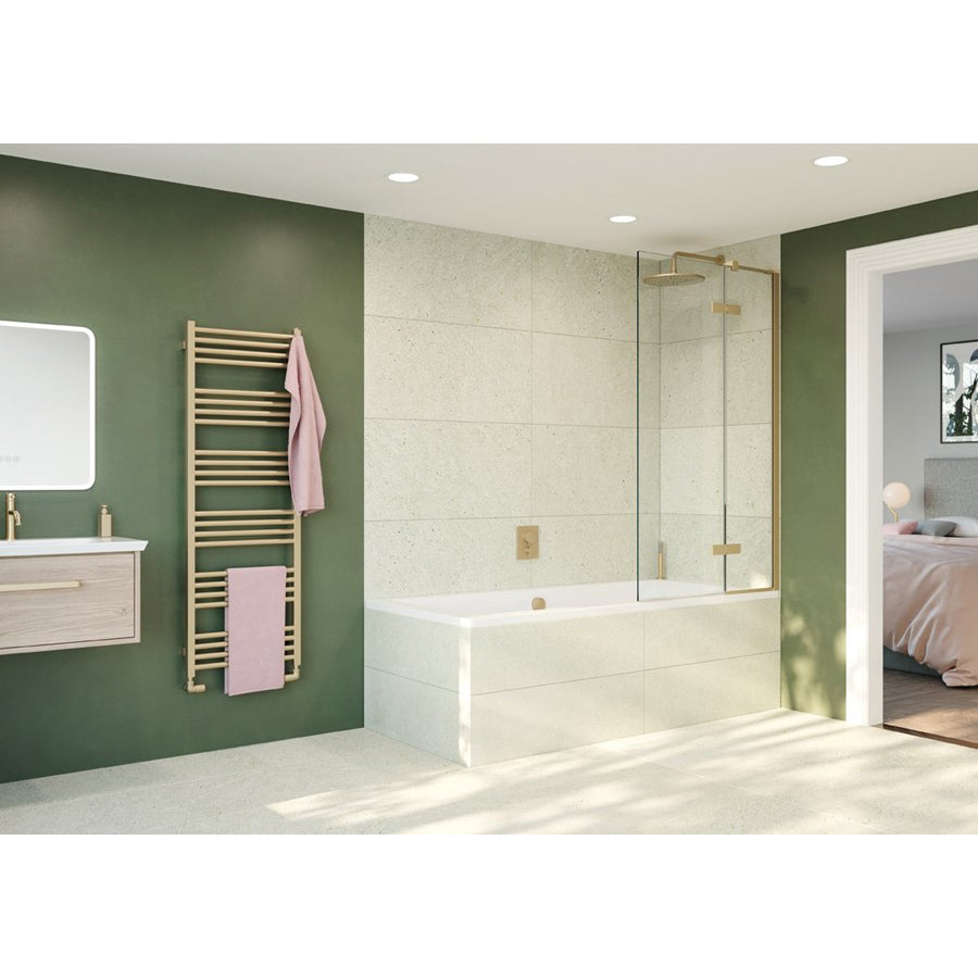 Crosswater Optix 10 180Ã‚Â° Hinged with Inline Panel