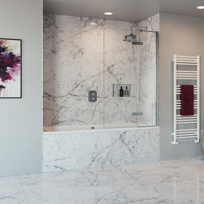 Crosswater Optix 10 180Ã‚Â° Hinged with Inline Panel