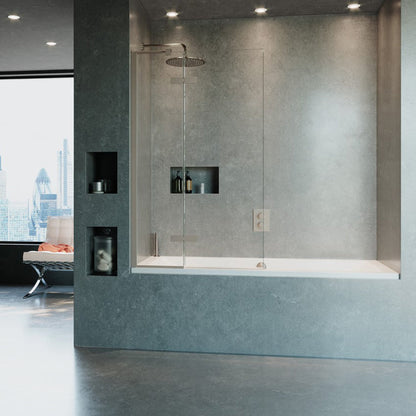 Crosswater Optix 10 180Ã‚Â° Hinged with Inline Panel