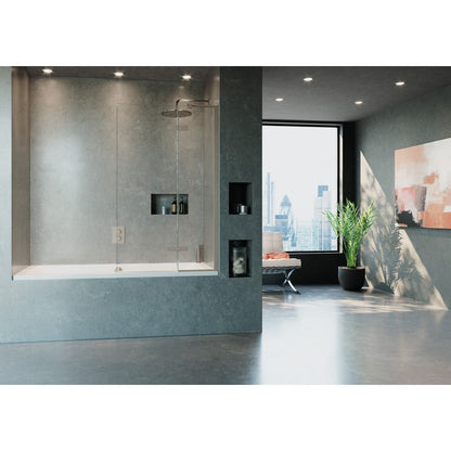 Crosswater Optix 10 180Ã‚Â° Hinged with Inline Panel