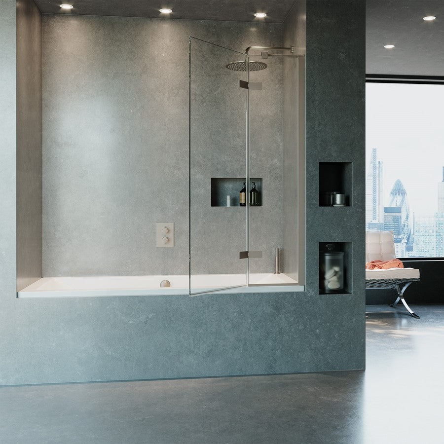 Crosswater Optix 10 90° Hinged with Inline Panel