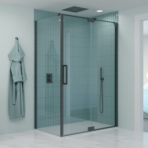 Crosswater Optix OXPDVC0800 10 Pivot Door with Inline Panel