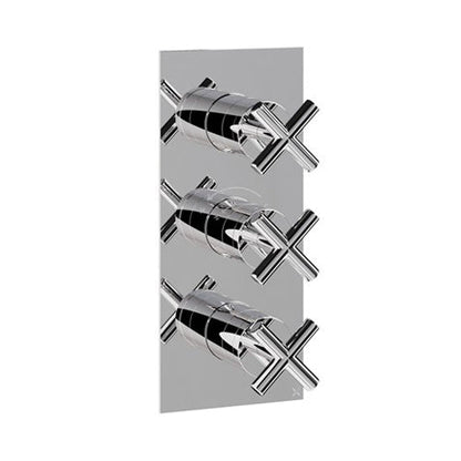 Crosswater MPRO Crosshead 2 Outlet 3 Handle Shower Valve Chrome