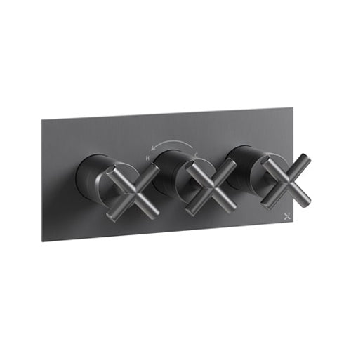 Crosswater MPRO Crosshead 2 Outlet 3 Handle Shower Valve