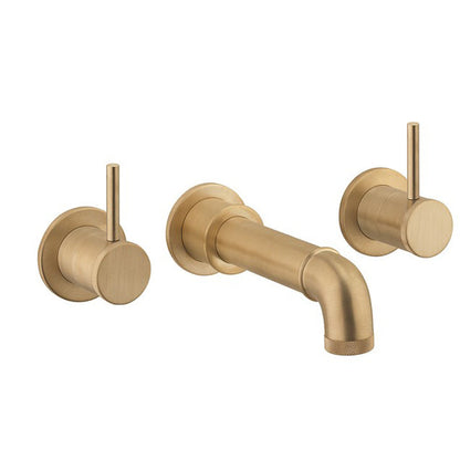 Crosswater Mpro Industrial Bath Spout & Wall Stop Taps