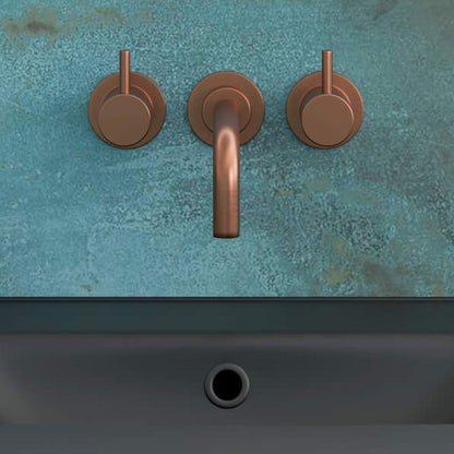 MPRO Wall Mounted Basin Mixer w/ 3 Tap Holes - Bronze