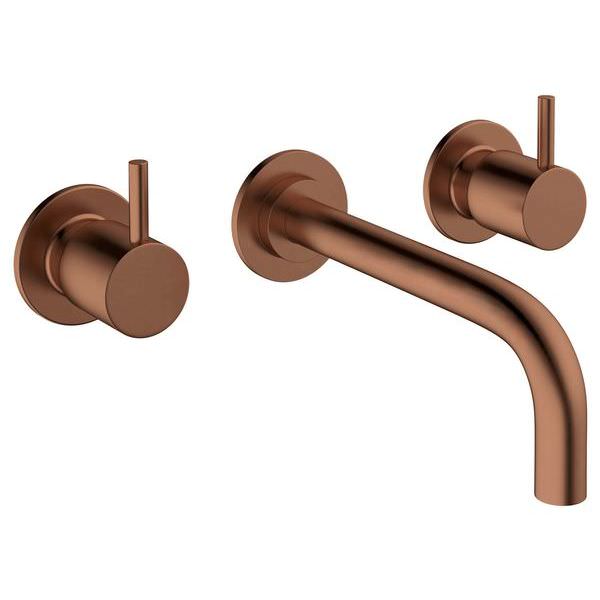 MPRO Wall Mounted Basin Mixer w/ 3 Tap Holes - Bronze