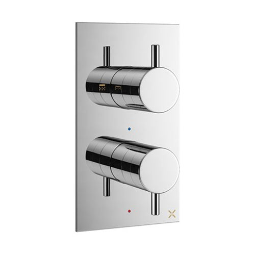 Crosswater MPRO 2 Outlet 2 Handle Concealed Thermostatic Shower Valve