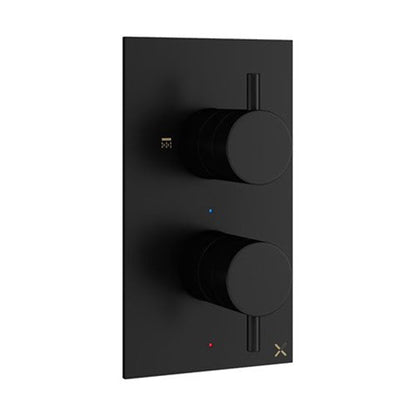 Crosswater MPRO 2 Outlet 2 Handle Concealed Thermostatic Shower Valve