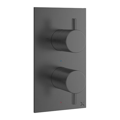 Crosswater MPRO 2 Outlet 2 Handle Concealed Thermostatic Shower Valve