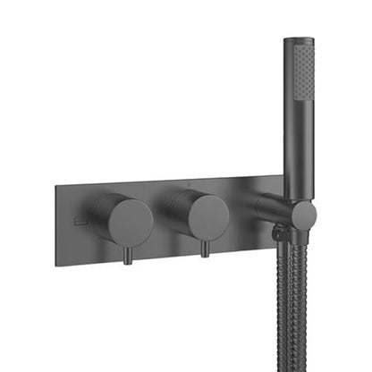 Crosswater MPRO 2 Outlet 2 Handle Concealed Thermostatic Bath Valve & Handset