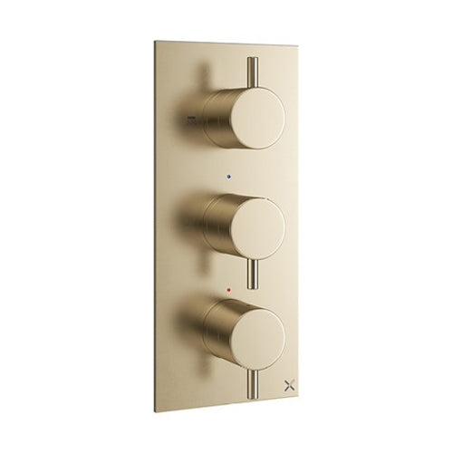Crosswater MPRO 2 Outlet 3 Handle Concealed Thermostatic Shower Valve