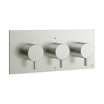 Crosswater MPRO 2 Outlet 3 Handle Concealed Thermostatic Shower Valve