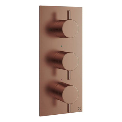 Crosswater MPRO 3 Outlet 3 Handle Concealed Thermostatic Shower Valve