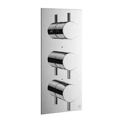 Crosswater MPRO 3 Outlet 3 Handle Concealed Thermostatic Shower Valve