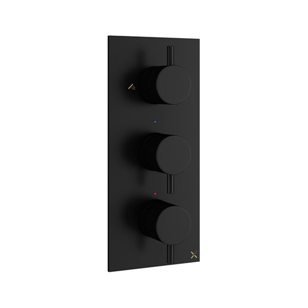 Crosswater MPRO 3 Outlet 3 Handle Concealed Thermostatic Shower Valve