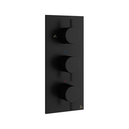 Crosswater MPRO 3 Outlet 3 Handle Concealed Thermostatic Shower Valve