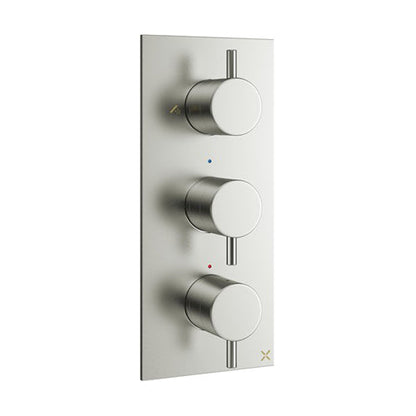 Crosswater MPRO 3 Outlet 3 Handle Concealed Thermostatic Shower Valve