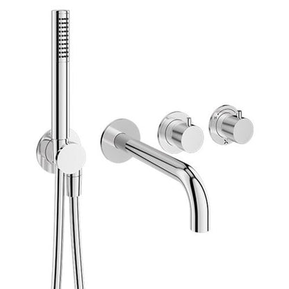 Crosswater MPRO Module 2 Outlet 2 Handle Shower Valve, Bath Spout & Handset