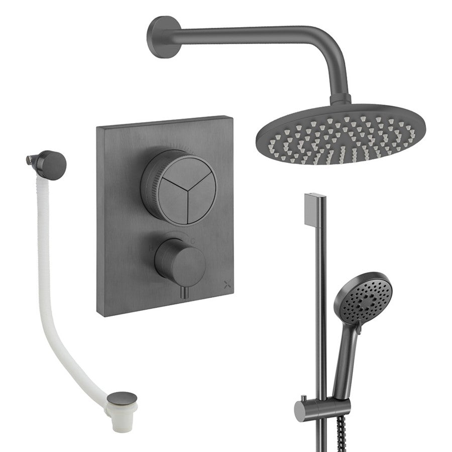 Crosswater Push Shower Set 8